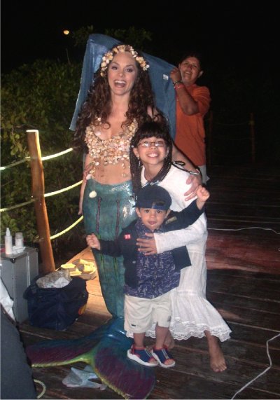 [Kids with Tatiana as Mermaid]
