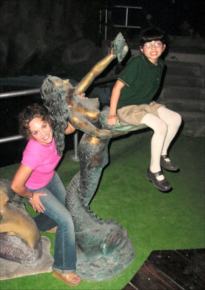 [Cassandra & Tatiana with sculpture]